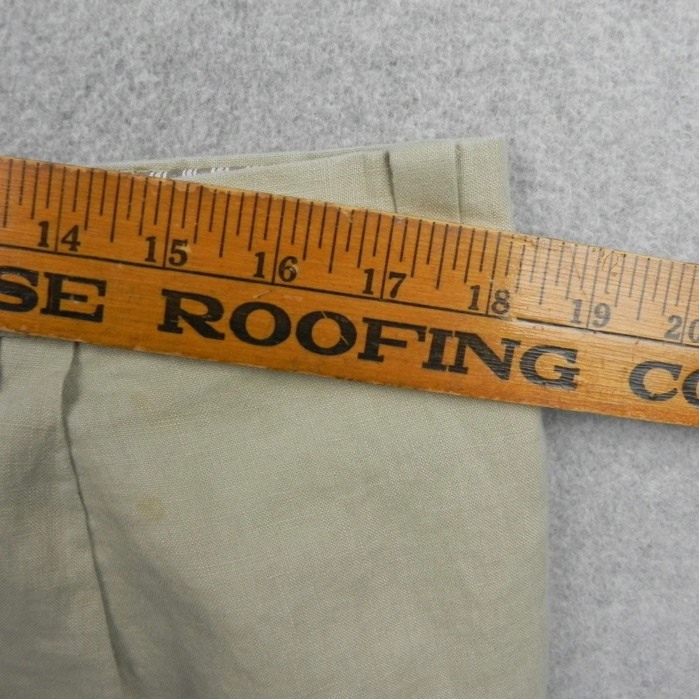 Calvin Klein Linen Pants Mens 38 Pleated Straight Leg Khaki Beige Dress Trousers